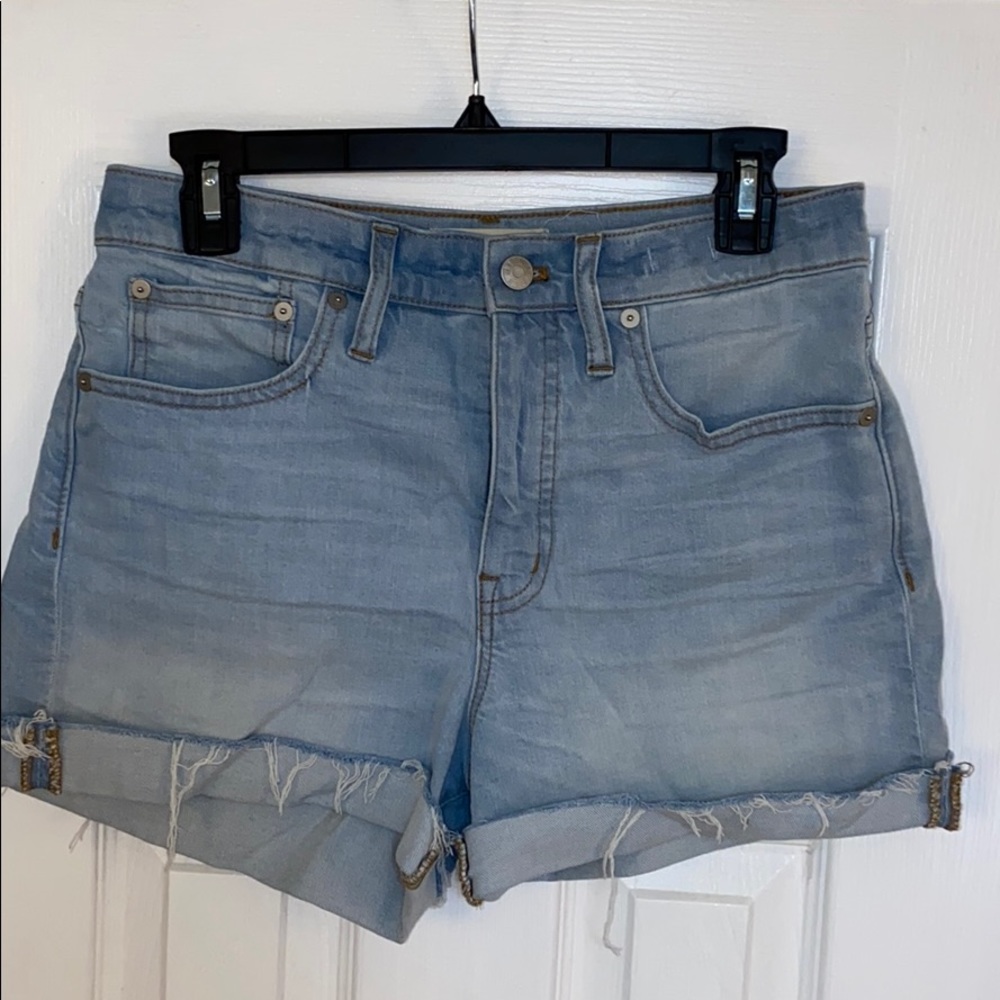 Madewell high waisted cuffed boyfriend jean shorts